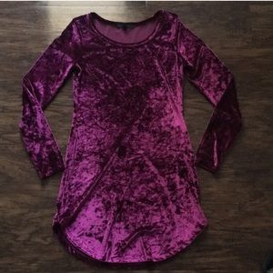 Long Sleeve Velvet Dress